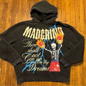 Mad Grind Hoodie Dreams Boxer Size XL Black EUC Cotton